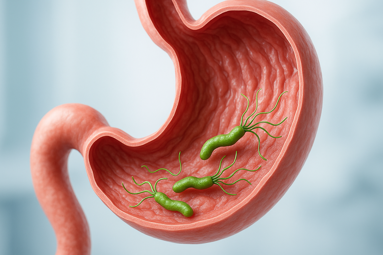 Helicobacter pylori: symptomer, test og behandling